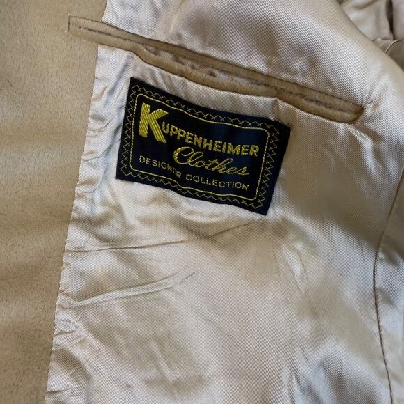 Kuppenheimer Vintage Blazer Jacket Mens Western Style Beige Embroidered Sz L - Picture 9 of 10